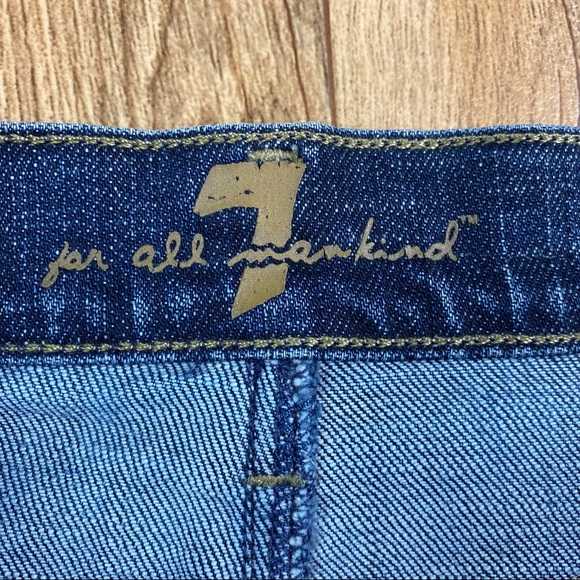 7 For All Mankind Denim Mini Skirt Size 28 - Picture 6 of 9